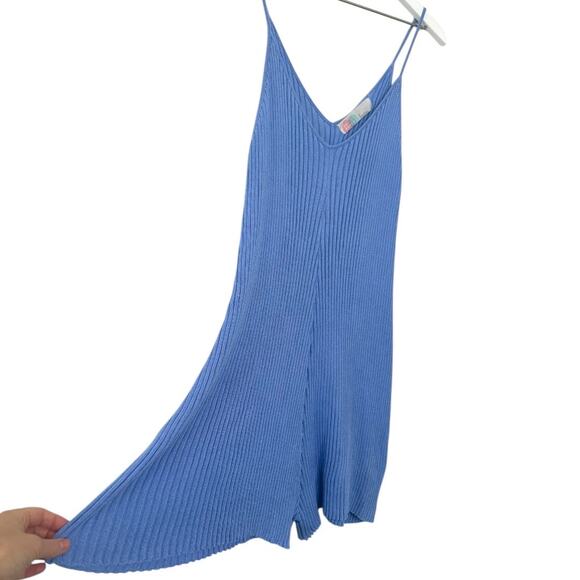 Free People Light Blue Playsuit Romper Size Large - Picture 6 of 9